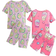 Shein pcsSet Tween Girls Simple All Over Allover Print Shorts And Short Sleeve Casual Pajamas