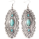 Shein Pair Western Turquoise Stone Decor Engraved Concho Statement Earring for Women