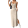 Shein Solid Color Twist Back Cutout Dress - Women's