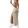 Shein Solid Color Twist Back Cutout Dress - Women's