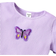 Shein Little Girls' Knitted Solid Color Round Neck Butterfly Patterned Casual Dress