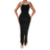 Shein Sexy Black And White Floral HollowOut Sleeveless Maxi Tight Slip Dress With Slit Random Flower Patterns