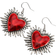 Shein Personality Vintage Gothic Style Heart & Wing Shaped Alloy Earrings