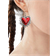 Shein Personality Vintage Gothic Style Heart & Wing Shaped Alloy Earrings