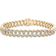 Macy's Men's Diamond Curb Link Bracelet (1 ct. t.w. in Sterling Silver Gold Over Silver (8 1/2 inches)