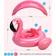 Baby Pool Float with Canopy,Flamingo Inflatable Swimming Ring,Infant Pool Floaties Swimming Pool Sunshade Toys for Baby Girls Boys Toddlers Pink