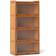 4-Vånings Med Akryldörrar Bambu Vitrinskåp 69 x 34 x 140 cm Brun Bokhylla 140cm