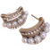 Shein Faux Pearl Decor Hoop Earrings