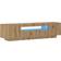 vidaXL TV Cabinet With LED Lights Artisan Oak 160 x 35 x 40 cm Sideboard 160x40cm