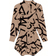 Shein Women's Fashion Print Pleated Waist Dress