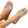 Shein Glamorous Summer Party Flat Slippers for Women Rhinestone Decor PVC Open Toe Slide Sandals