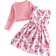 Shein Volant Jacke und Rosen Muster Set - Herbst