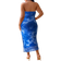 Shein Plus Womens Random Printed Strapless Dress