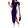 Shein Plus Colorblock Round Neck Short Sleeve Split Hem Fitted Dress