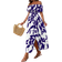 Shein Plants Print Off Shoulder Split Thigh Dress For Summer Vacation