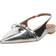 Bianco Biabari Pointy Flat Slingback - Silver Mirror