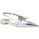 Bianco Biabari Pointy Flat Slingback - Silver Mirror