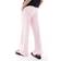 Bershka Tie Waist Wide Leg Linen Trousers - Pink