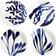 Royal Doulton Pacific 24cm 9.4in 2025 Mixed Patterns Blue Set of 4 Plate Sets