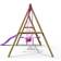 Rebo Wooden Swing Set with Slide Voyager Pink One Size