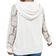 Shein Plus Size Hooded Lace Sweatshirt - White