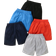 Shein Summer Boys' School Uniform Shorts, Baseball Style Shorts, College Wind
