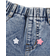 Shein Little Girls' Casual And Cute Star Print Loose Fit Comfortable Denim Shorts