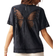 Shein Casual Solid Color Knitted Butterfly Cutout T-Shirt