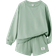 Shein Big Girls' Sporty And Casual Knit Sweatshirt With Shorts Two-Piece Set
