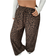 Shein Plus Size Loose Straight Leg Pants - Leopard Print