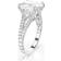 Swarovski Stilla Ring Kissenschliff - Weiß/Silberfarbenes Finish