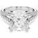 Swarovski Stilla Ring Kissenschliff - Weiß/Silberfarbenes Finish