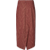 Rabens Saloner Herringbone Long Skirt Luzie Kvinde - Burgundy Combo Maxi
