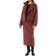 Rabens Saloner Herringbone Long Skirt Luzie Kvinde - Burgundy Combo Maxi