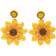Shein Bead Decor Sunflower Drop Earrings