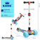 Kidiz KIDIZ Roller Kinder Scooter X-Pro2 Dreiradscooter mit PU LED Leuchtenden Räder Kinderroller faltbar Tret-Roller höhenverstellbarer Cityroller Kinderscooter für Jungen Mädchen 3-12 Jahre