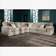 Oak Furnitureland Silver Fabric Modular 5 Seat Morgan Sectional Sofa 298cm 5 Seater