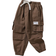 Shein Young Boys Loose And Comfortable Letter Patch Drawstring Waist Cargo Pocket Brown Jogger JeansVersatile And Suitable For Young Boys School And Daily