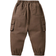 Shein Young Boys Loose And Comfortable Letter Patch Drawstring Waist Cargo Pocket Brown Jogger JeansVersatile And Suitable For Young Boys School And Daily