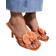 Simmi London Manaia 3D Floral High Heeled Sandals - Orange