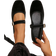 Shein Cross-Border Export Plus Size Suede Square Toe Flats - Beige/Purple/Red