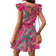 Shein Floral Print Ruffle Trim Dress