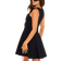 PrettyLittleThing Stretch Woven Racer Pleated Shift Dress - Black