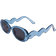 River Island Oval Sunglasses - Mid Blue