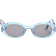 River Island Oval Sunglasses - Mid Blue
