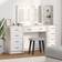 vidaXL 3334209 White Sminkbord 40x41cm 3st