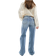 Pull&Bear Blå Jeans Med Høj Talje Og Lige Ben I Snavset Vask - Blue Denim