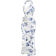 Shein Floral Print Dress - Blue/White