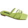 Shein Women Criss Cross Slide Sandals, Fashionable Green Flat Sandals