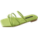 Shein Women Criss Cross Slide Sandals, Fashionable Green Flat Sandals